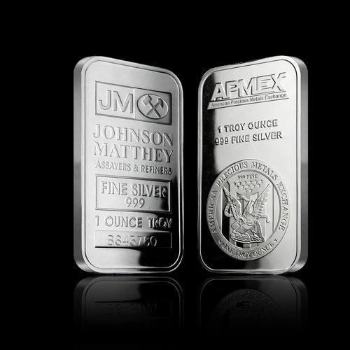 APMEX & Johnson Matthey Silver Bar Set: 2 oz .999 Pure Silver