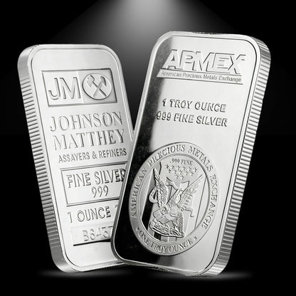APMEX & Johnson Matthey Silver Bar Set: 2 oz .999 Pure Silver