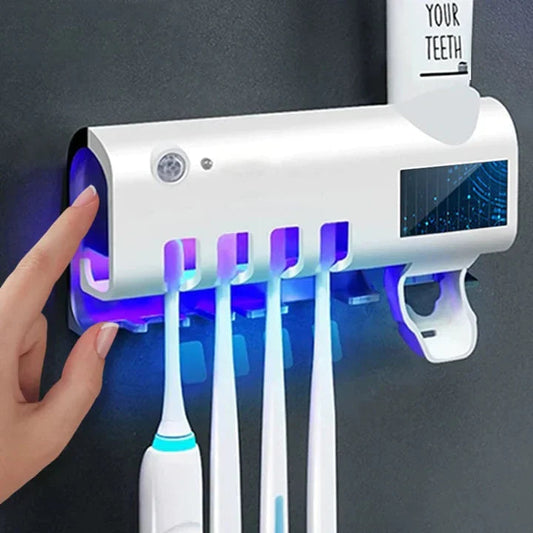 3-in-1 UV Toothbrush Sterilizer + Dispenser