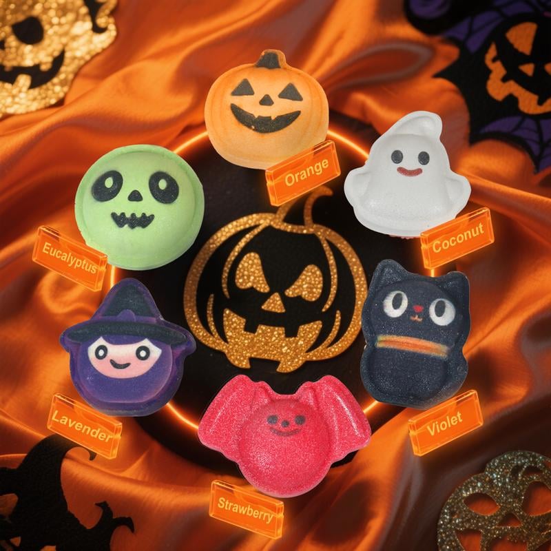 Halloween 6-piece scary bath ball gift set🎃