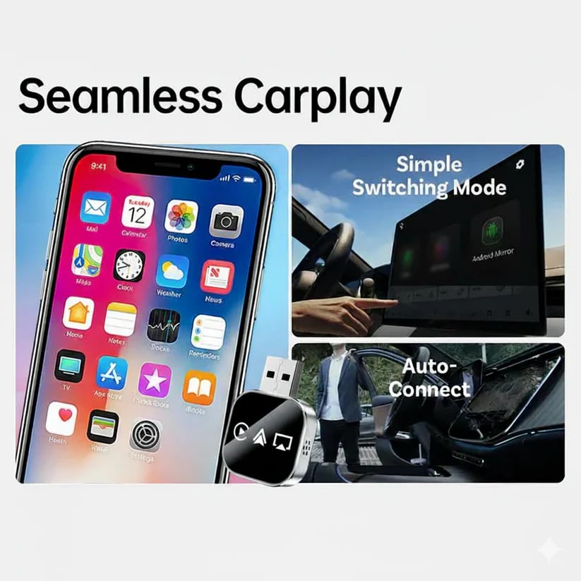 3-in-1 Wireless CarPlay Adapter🚗