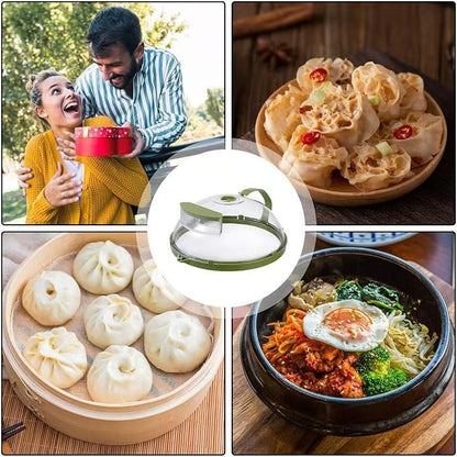 🔥 Microwave Splatter Cover with Smart Steam Control- 26x11 CM for Kitchen🍞