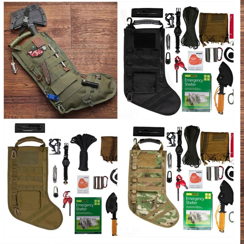 🎄 Personalized Tactical Christmas Stocking – Military Style Holiday Gift 🎁