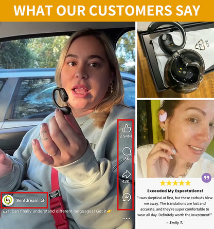 🏆#1 Best Seller ⚡⏰AI Translation Wireless OWS Bluetooth5.4 Earphones 🎧(Fit iOS & Android)
