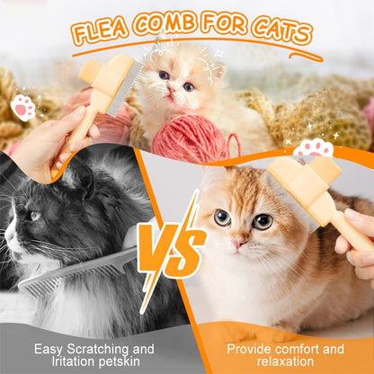 🔥 Self-cleaning Pet Flea Comb Grooming Brush
