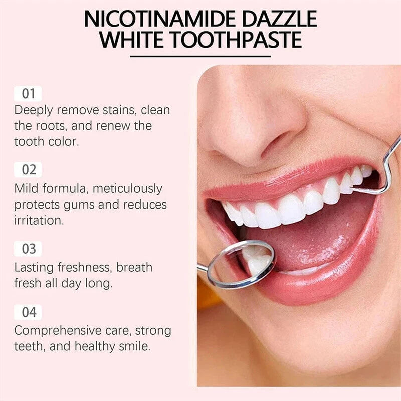 ✨ 🦷 Niacinamide Whitening Toothpaste -- Double Core Sniper Tooth Yellow Bad breath