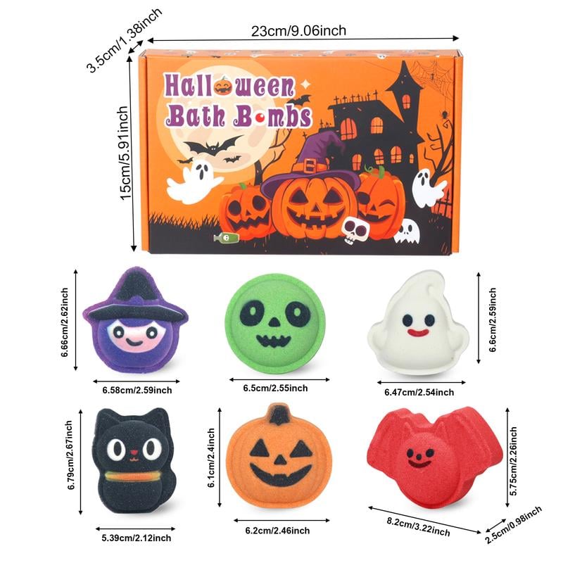 Halloween 6-piece scary bath ball gift set🎃