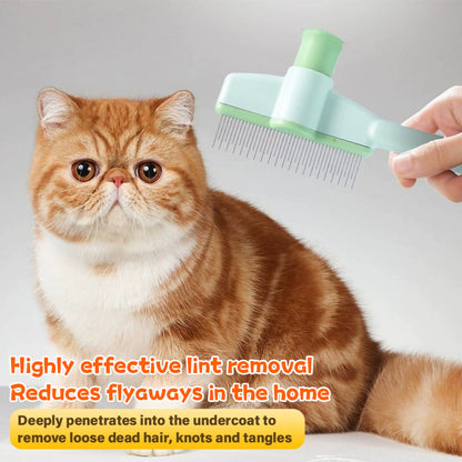 🔥 Self-cleaning Pet Flea Comb Grooming Brush