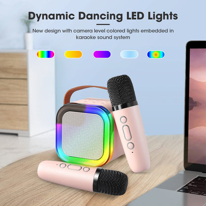 🎵Mini Karaoke Machine for Kids with Wireless Microphones