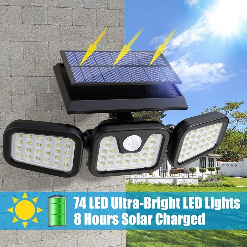 Wide-Angle Solar Motion Sensor Light