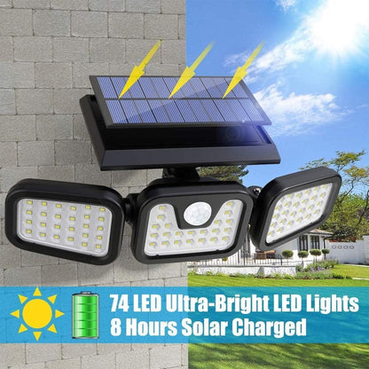 Wide-Angle Solar Motion Sensor Light