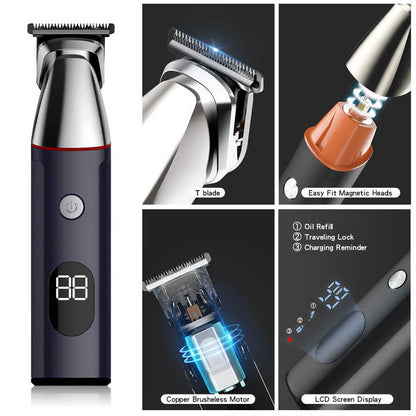 🔥💥 Full Body Trimmer 🎁✨ Electric Razor Waterproof Beard Trimming Kit with Mustache Nose Ear Body Facial 🎁