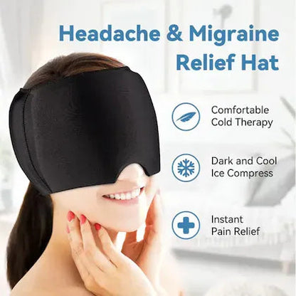 🔥🧊Migraine Relief Cap – ✨Hot & Cold Gel Therapy for Headache & Sinus Pain🎉