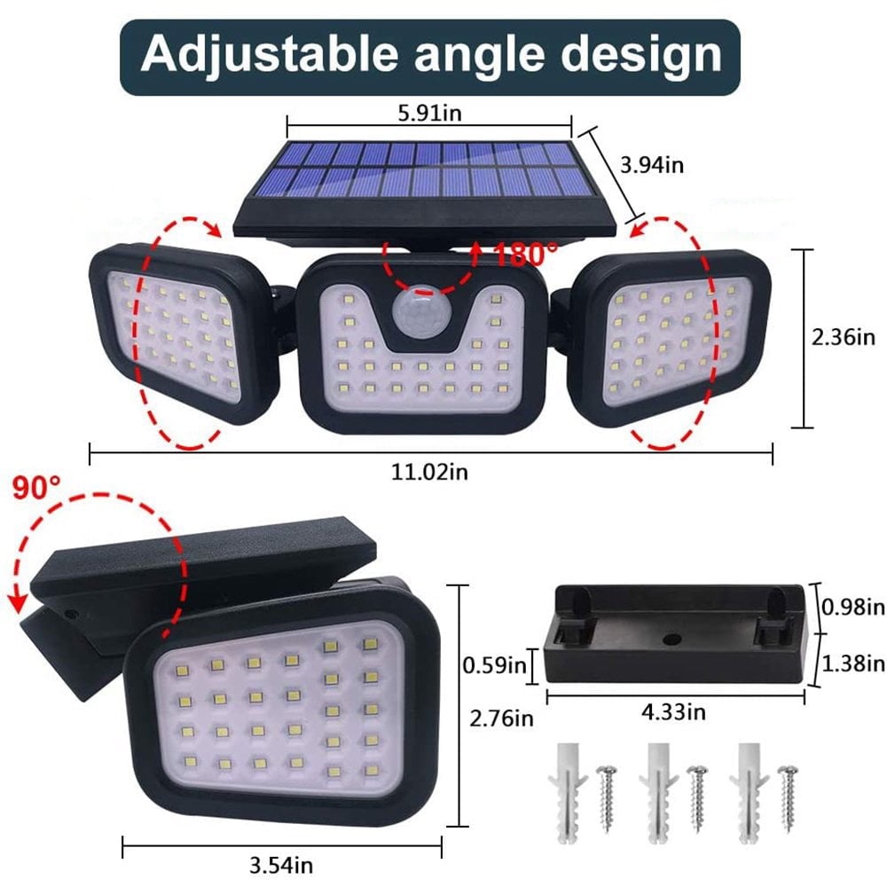Wide-Angle Solar Motion Sensor Light