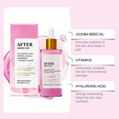 🔥Limited Time Discount-49% Off🔥🍓Strawberry After Shave Oil – Soothing, Hydrating & Gentle for Smooth Skin (90ml)🔥