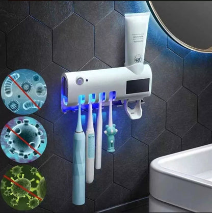 3-in-1 UV Toothbrush Sterilizer + Dispenser