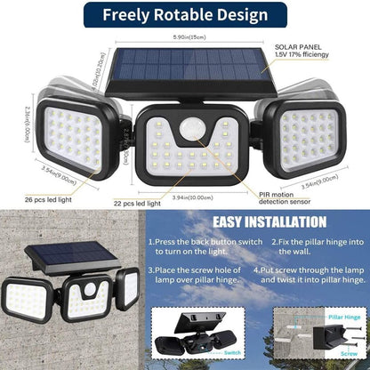 Wide-Angle Solar Motion Sensor Light