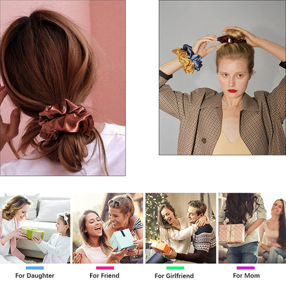 Silk Feeling Scrunchies Hairbands Hair Ties