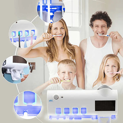 3-in-1 UV Toothbrush Sterilizer + Dispenser