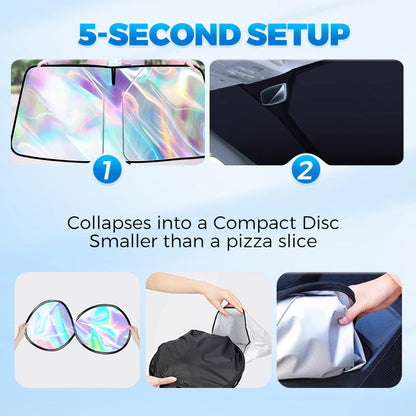 🌈 Laser Car Windshield Sunshade