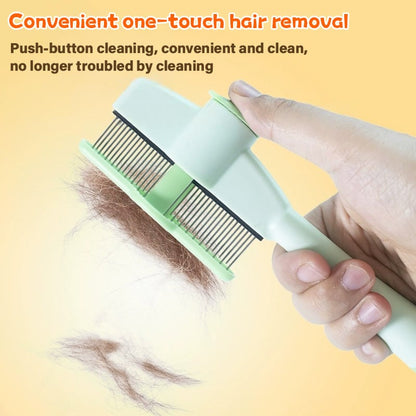 🔥 Self-cleaning Pet Flea Comb Grooming Brush