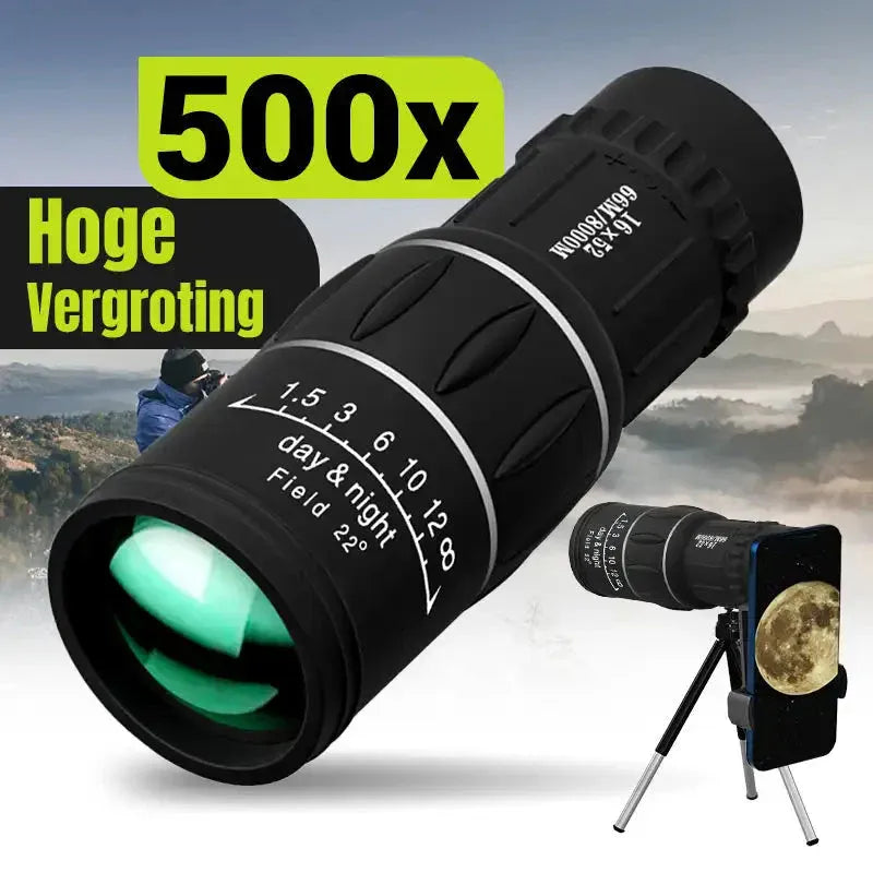 16x52 Monocular Telescope withBAK4 Prisms & FMc Lens