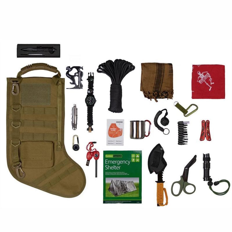 🎄 Personalized Tactical Christmas Stocking – Military Style Holiday Gift 🎁