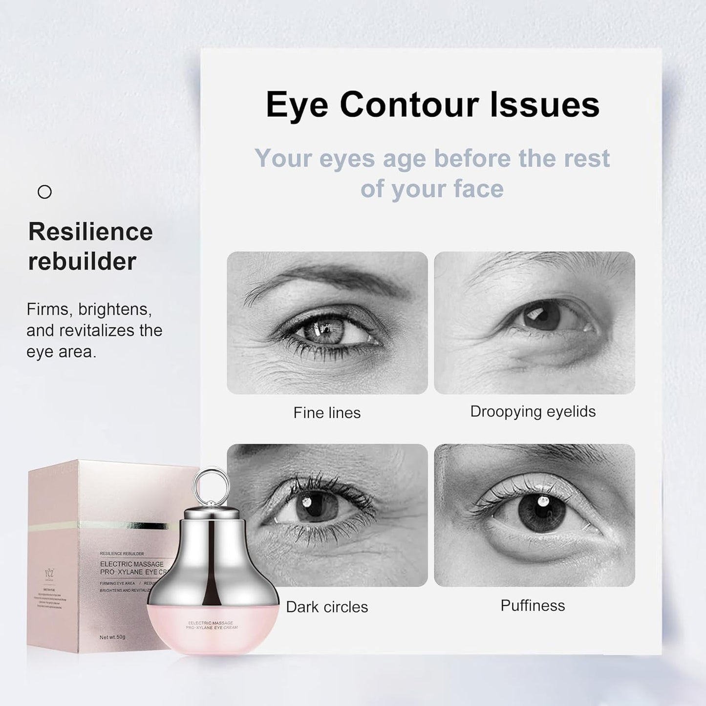 🔥✨Electric Massage Eye Cream💥❤️Firm and Smooth of Fine Lines, Eye Treatment and Care, Caffeine Revive Eye Cream,  Skincare ✨ 💧