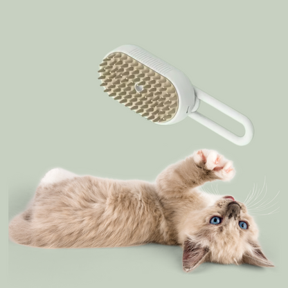🔥🐶🐱 Cat Steam Brush–Self-Cleaning Pet Grooming Brush 🌟 with Gentle Massage & Hair Removal for Cats & Small Dogs😻