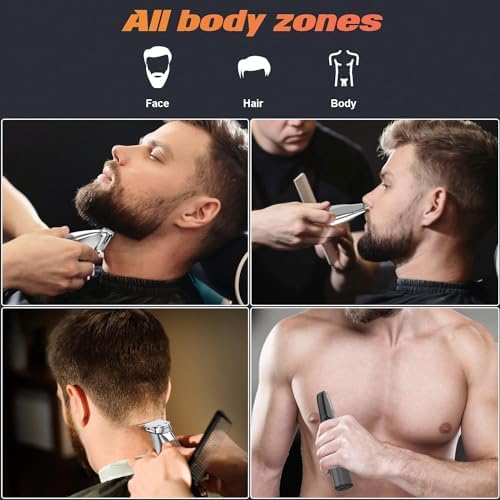 🔥💥 Full Body Trimmer 🎁✨ Electric Razor Waterproof Beard Trimming Kit with Mustache Nose Ear Body Facial 🎁
