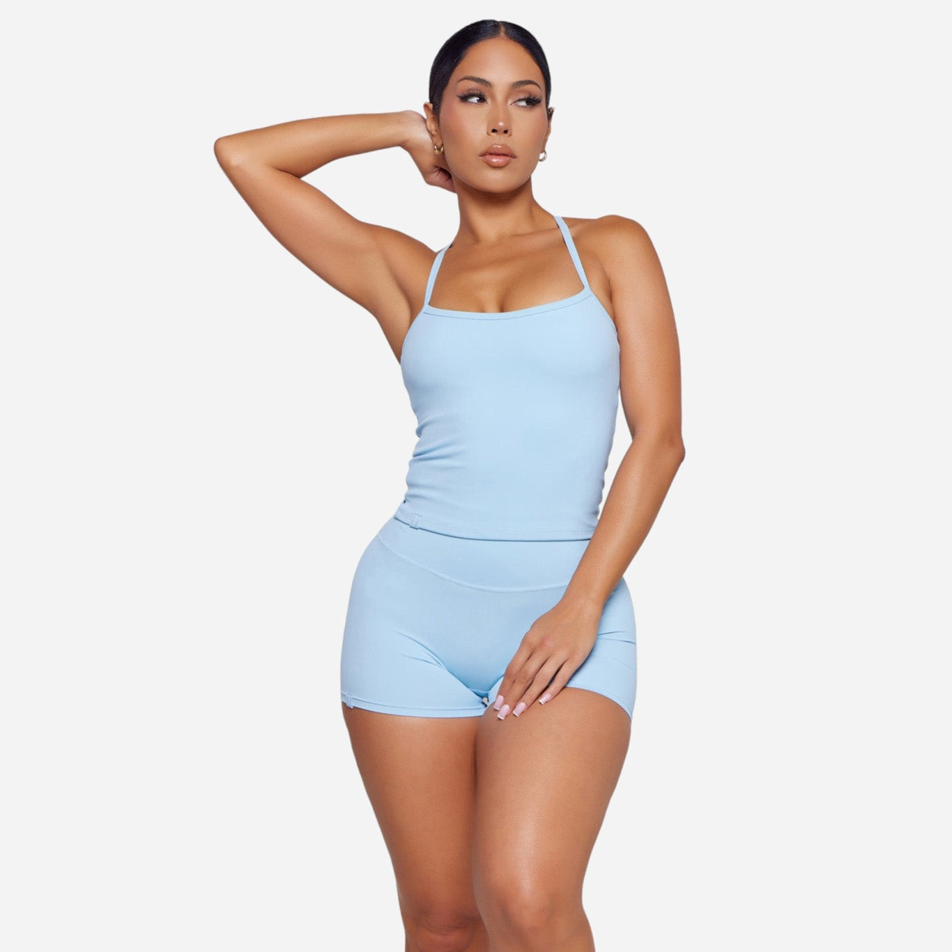 Two Pieces Women's Solid Backless Tracksuit Set