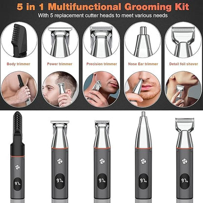 🔥💥 Full Body Trimmer 🎁✨ Electric Razor Waterproof Beard Trimming Kit with Mustache Nose Ear Body Facial 🎁