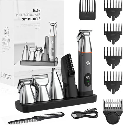 🔥💥 Full Body Trimmer 🎁✨ Electric Razor Waterproof Beard Trimming Kit with Mustache Nose Ear Body Facial 🎁