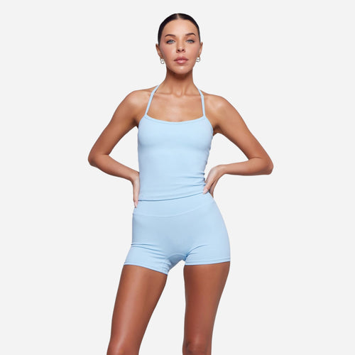 Two Pieces Women's Solid Backless Tracksuit Set