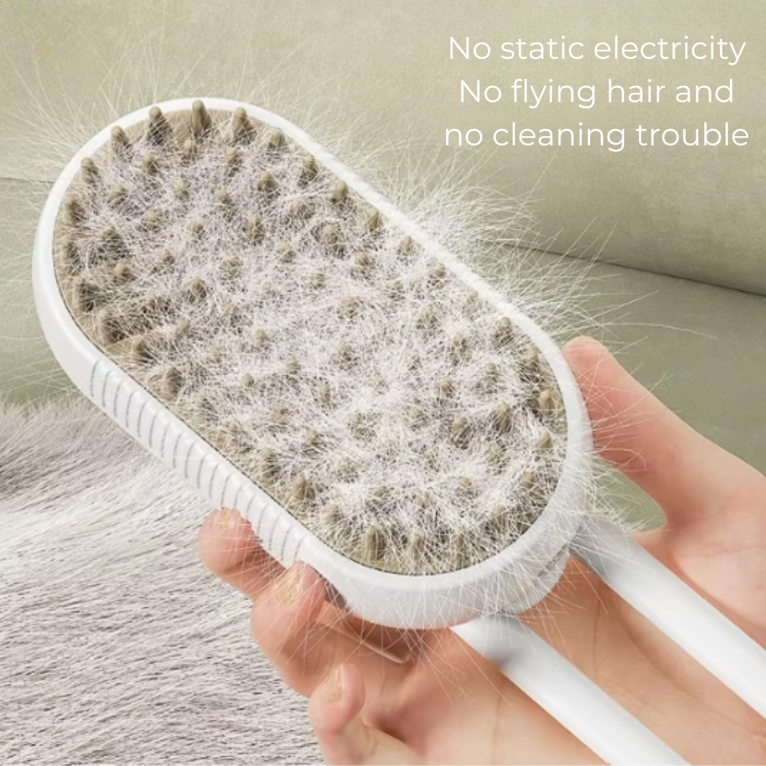 🔥🐶🐱 Cat Steam Brush–Self-Cleaning Pet Grooming Brush 🌟 with Gentle Massage & Hair Removal for Cats & Small Dogs😻