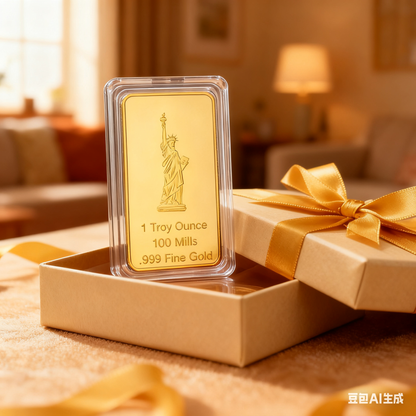 USA Eagle statue of Liberty 1 Ounce Gold Bar