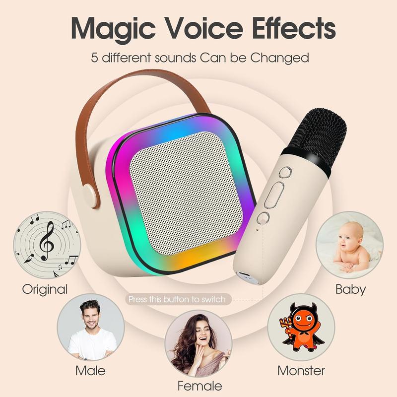 🎵Mini Karaoke Machine for Kids with Wireless Microphones