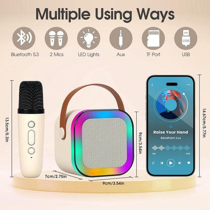 🎵Mini Karaoke Machine for Kids with Wireless Microphones