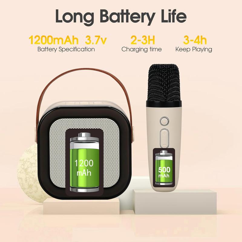 🎵Mini Karaoke Machine for Kids with Wireless Microphones