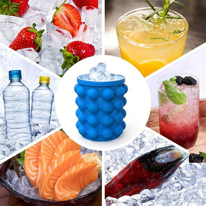 🧊🧊 Creative Plastic Ice Bucket, Ice Bucket Circular Ice Maker 🍨