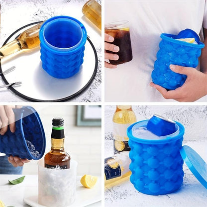 🧊🧊 Creative Plastic Ice Bucket, Ice Bucket Circular Ice Maker 🍨