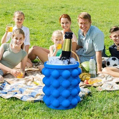 🧊🧊 Creative Plastic Ice Bucket, Ice Bucket Circular Ice Maker 🍨