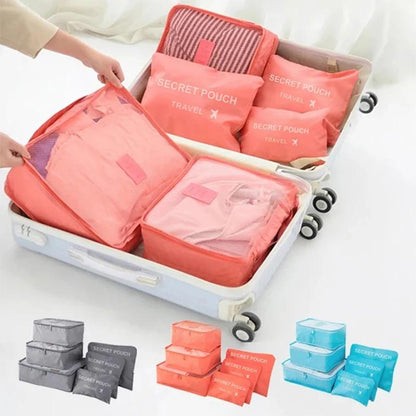 6 Piece Travel Luggage Storage Bag Set