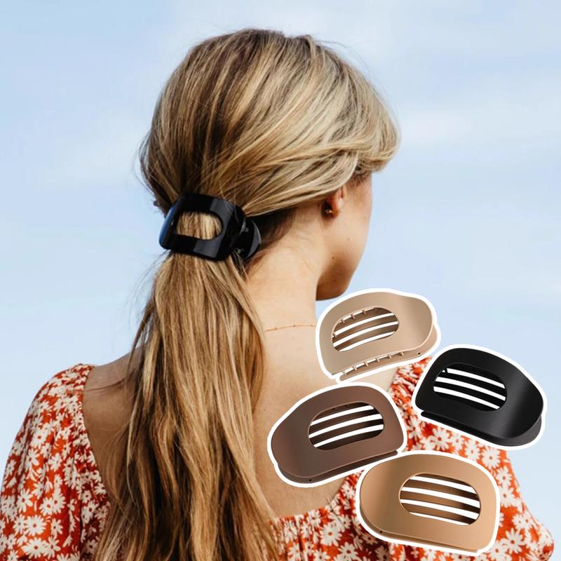 🎁Casual Versatile Solid Colour Lay Flat Hair Clip