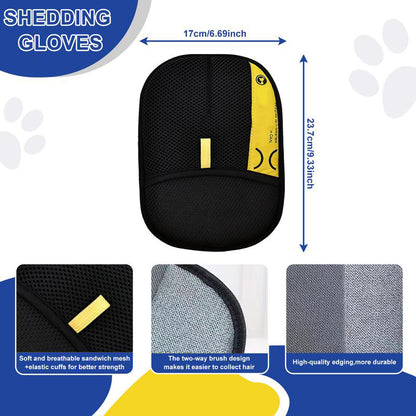 🧤✨ Reusable Electrostatic Pet Hair Removal Gloves – Double-Sided Grooming Mitt for Cats 🐶💖