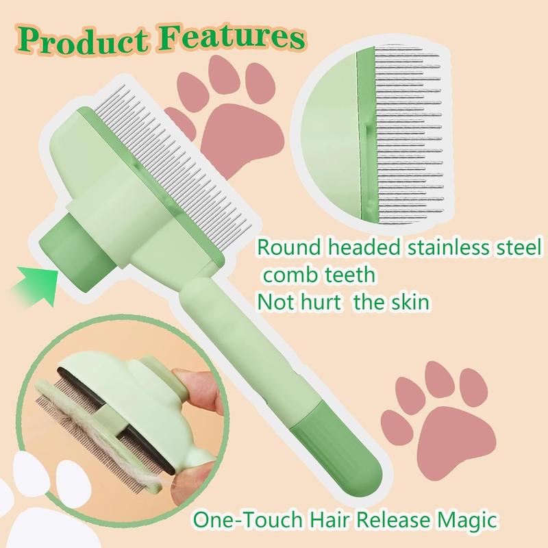 🔥 Self-cleaning Pet Flea Comb Grooming Brush