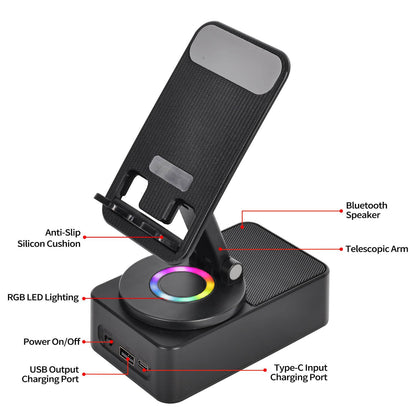 3-in-1 BLUETOOTH AND AUDIO PHONE STAND