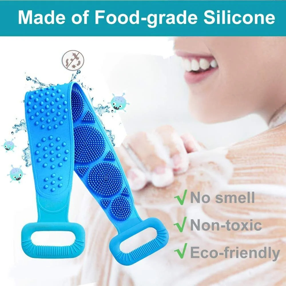 2PCS Exfoliating Back Bath Brush - Massages and Cleanses the Body