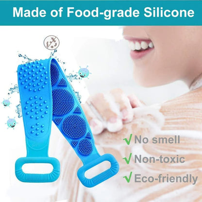 2PCS Exfoliating Back Bath Brush - Massages and Cleanses the Body