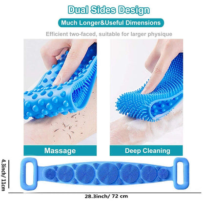 2PCS Exfoliating Back Bath Brush - Massages and Cleanses the Body